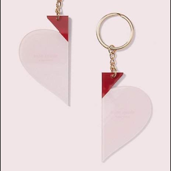 kate spade Accessories Nwt Kate Spade Acrylic Half Heart Pair Of